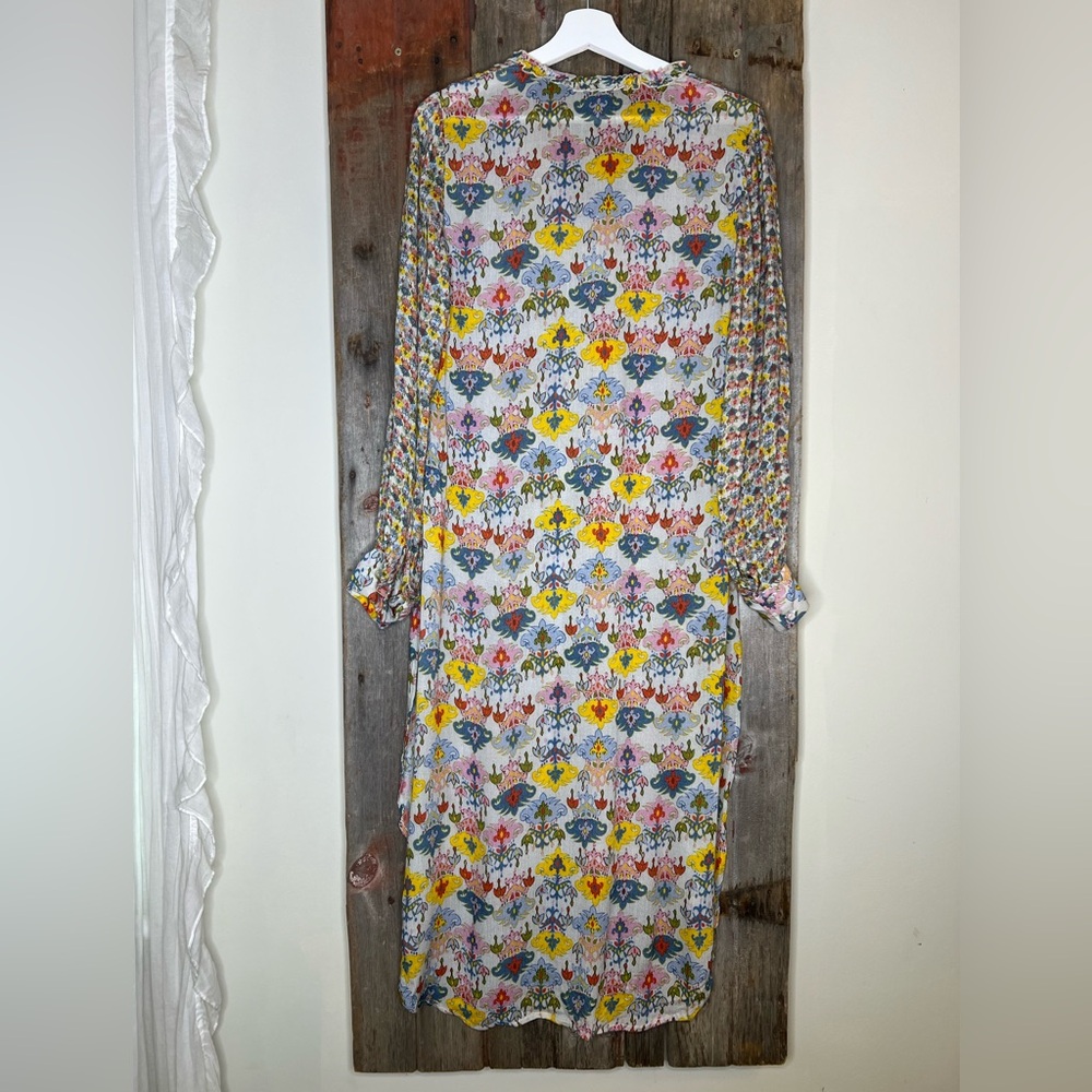 Anthropologie Bl^NK London Lucia Floral Tunic Dress Blouse Size Small - Picture 12 of 13